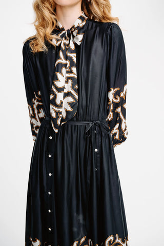 Carolina K Elisetta Dress, Autumn Vine Black