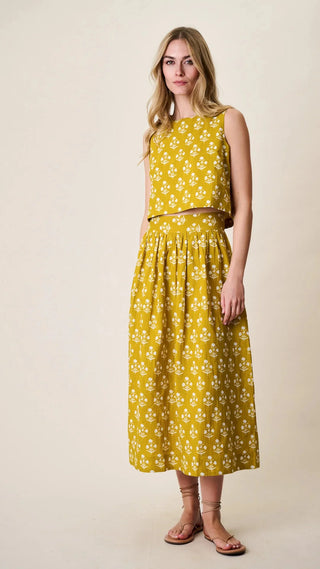 Marea Charlotte Skirt, Chartreuse Daffodil
