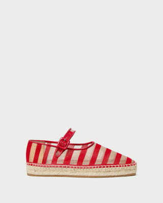 Loeffler Randall Clover Espadrille, Red Caramel Rugby Stripe
