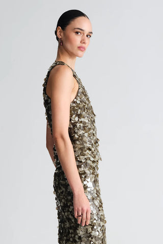 Cara Cara Senza Top, Taupe Palette Sequin