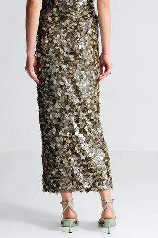 Cara Cara Sienna Skirt, Taupe Palette Sequin