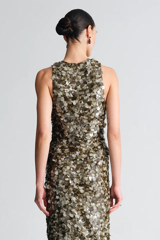 Cara Cara Senza Top, Taupe Palette Sequin
