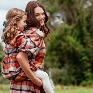 Pink Chicken Parker Dress, Hayride Plaid