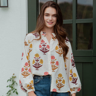 Pink Chicken Josephine Top, Harvest Dandelion