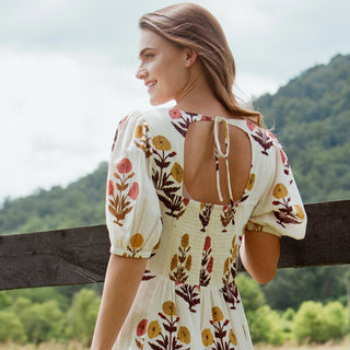 Pink Chicken Parker Dress, Harvest Dandelion