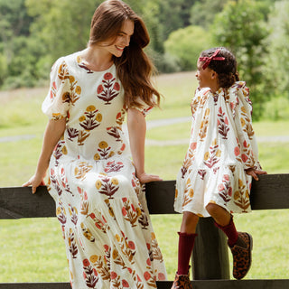 Pink Chicken Parker Dress, Harvest Dandelion