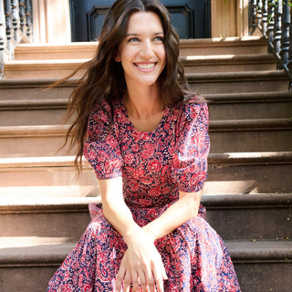 Pink Chicken Parker Dress, Paisley Vines