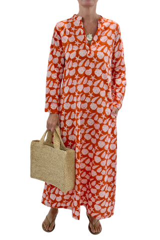 Classic Kurta, Shell Collector Red