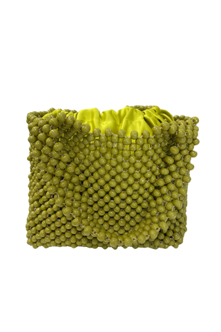 The Riviera Beaded Tote, Citron