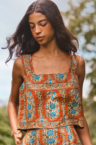 Hunter Bell Corby Top, Amber Glen Brown