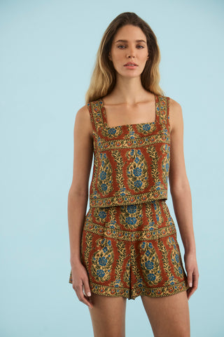 Hunter Bell Corby Top, Amber Glen Brown