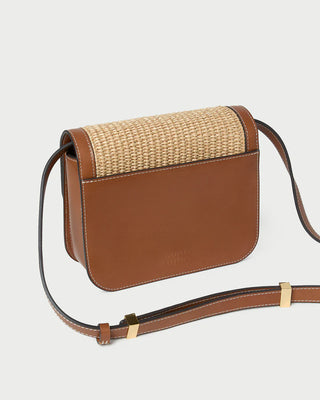 Loeffler Randall Desi Crossbody with Lock Hardware, Natural Cacao