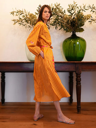 Nimo With Love Hellebore Kaftan, Yellow Donkey