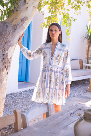 Bell Celeste Mini Dress, Blue Floral
