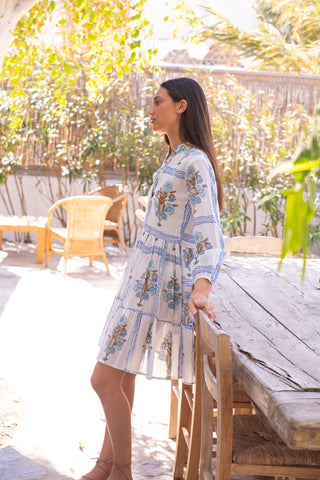 Bell Celeste Mini Dress, Blue Floral