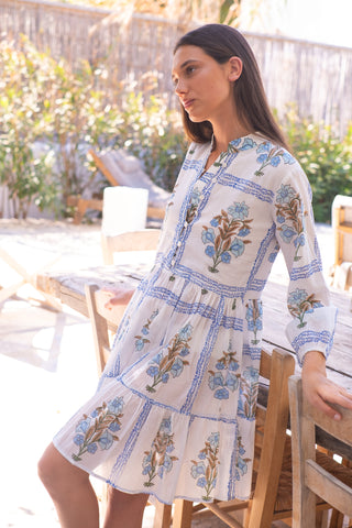Bell Celeste Mini Dress, Blue Floral