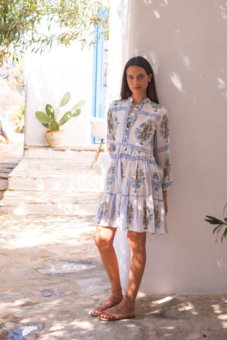 Bell Celeste Mini Dress, Blue Floral