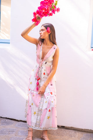 Jenny Maxi Dress, Red Heart