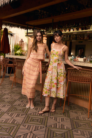 Olivia by Livro Leigh Wrap Skirt, Spanish Stripes