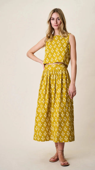 Marea Charlotte Skirt, Chartreuse Daffodil