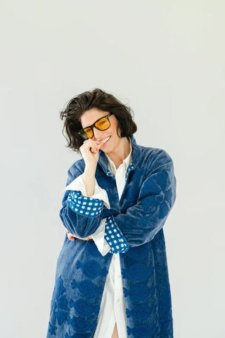 Eleanor James Caption Duster, Midnight Rider Blue