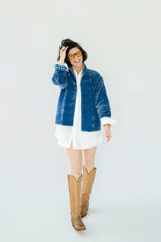 Eleanor James Crew Shell, Midnight Rider Blue