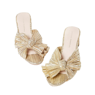Loeffler Randall Emilia Pleated Knot Mule, Gold