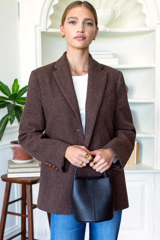 Emerson Fry Atelier Blazer, Chestnut Wool Tweed