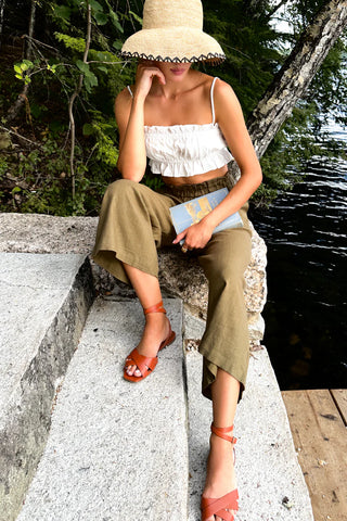 TS Love Tomas Pull On Pocket Pant, Gothic Olive Linen