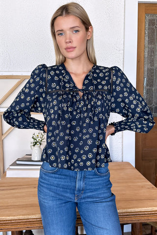 Love Tomas by EF Isla Longsleeve Top 2, Maritime Daisy