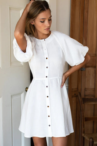 Love Tomas Bastille Short Dress, Star White