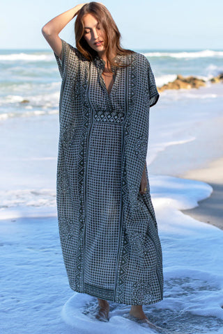 Emerson Fry Emerson Caftan, Moss Stripe Organic