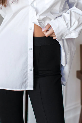 Emerson Fry Zip Layering Pant, Black Ponte