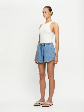 Kivari Emilie Denim Short, Coast Blue