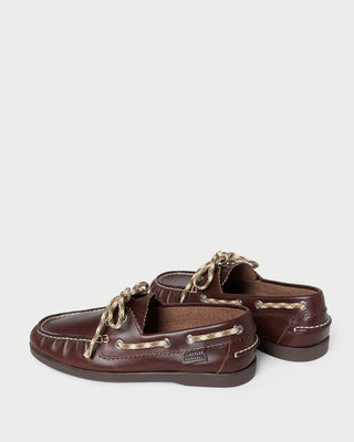 Loeffler Randall Franco Leather Boat Loafer, Espresso Butter