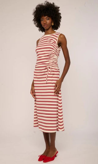 Love the Label Astrid Sleeveless Dress, Red Multi Knit Stripe