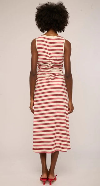 Love the Label Astrid Sleeveless Dress, Red Multi Knit Stripe