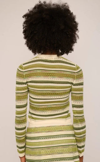 Love the Label Andrea Space Dyed Knit Top, Green Space Dye