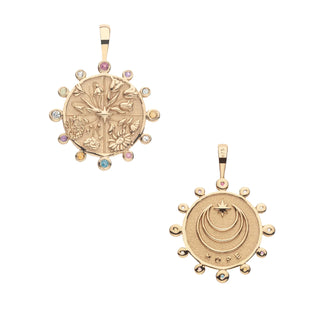 Jane Win Hope Petite Embellished Coin 16"-18", Classic Rolo