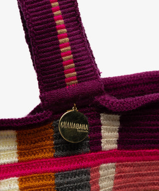 Guanabana Julietta Tote, Burgundy & Toast