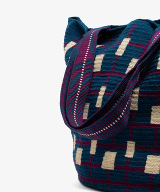 Guanabana Hazel Tote, Navy & Beige