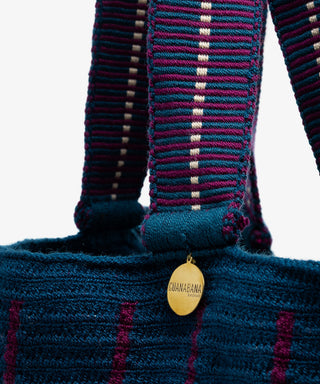 Guanabana Hazel Tote, Navy & Beige