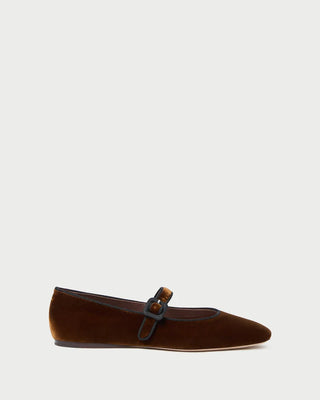 Loeffler Randall Ginger Mary Jane Flat, Dark Brown