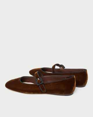 Loeffler Randall Ginger Mary Jane Flat, Dark Brown