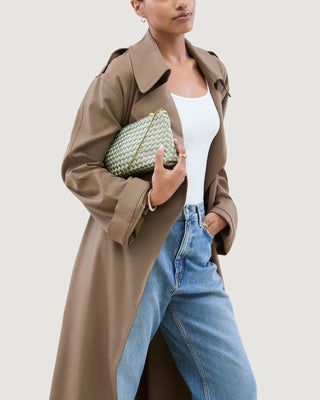 Naghedi Gala Satin Clutch, Wintergreen