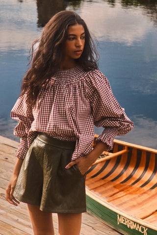 TS Hunter Bell Hayes Top, Cotswold Check Rust