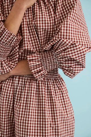 TS Hunter Bell Hayes Top, Cotswold Check Rust