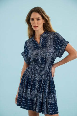 Hunter Bell Howard Dress, Inkwell Paisley