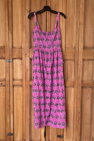 Emerson Fry Jour Maxi Dress, Big Marigolds Purple Orchid Organic
