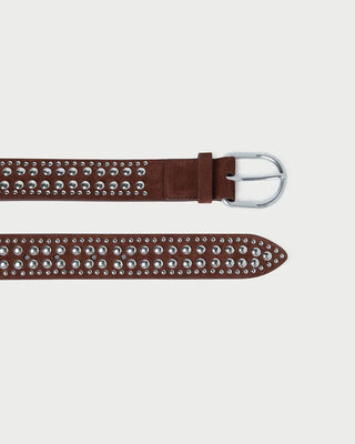 Loeffler Randall Isaac Studded Belt, Espresso